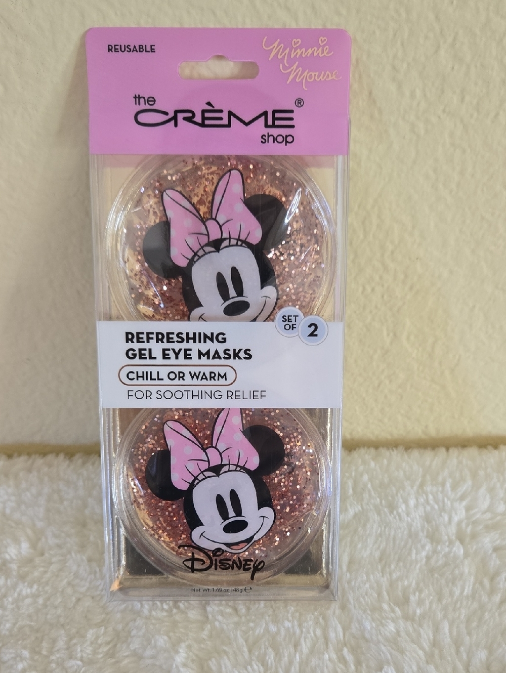 The Crème Shop Minnie Mouse Pink Gel Eye Masks - Set of 2